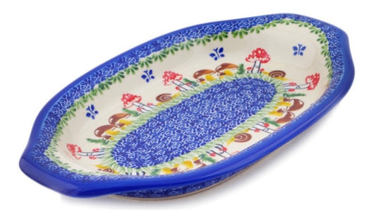 Nina, Gardens In Poland, Platter with Handles 12.5"