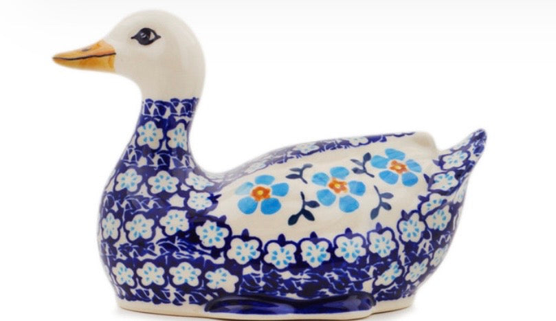 Manufaktura, Blue Chain, Duck Figurine 7"