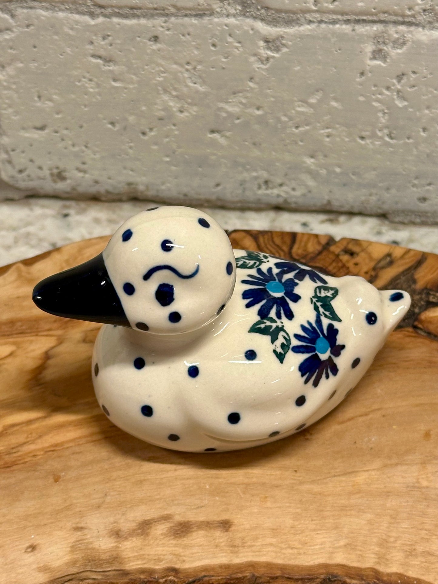 Wiza, Blues and Dots, Duck Figurine