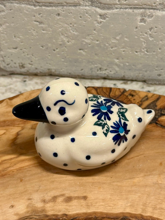 Wiza, Blues and Dots, Duck Figurine