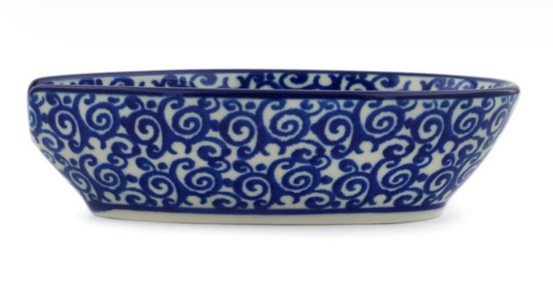 Ceramika Artystyczna, Blue Phlox, Spoon Rest