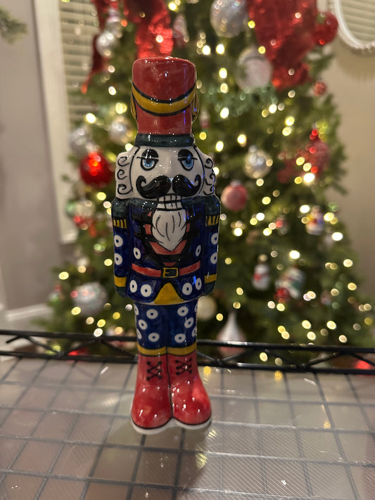 Vena Blue with White Dot Suit Nutcracker