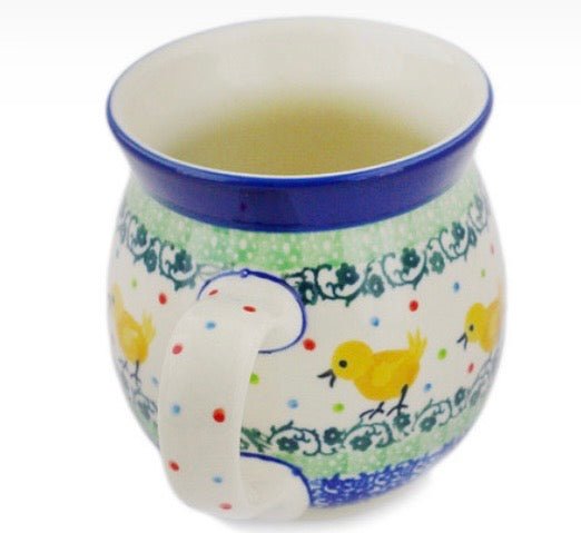 Ceramika Artystyczna,  Pretty Pullet, Large Bubble Mug 16 oz.