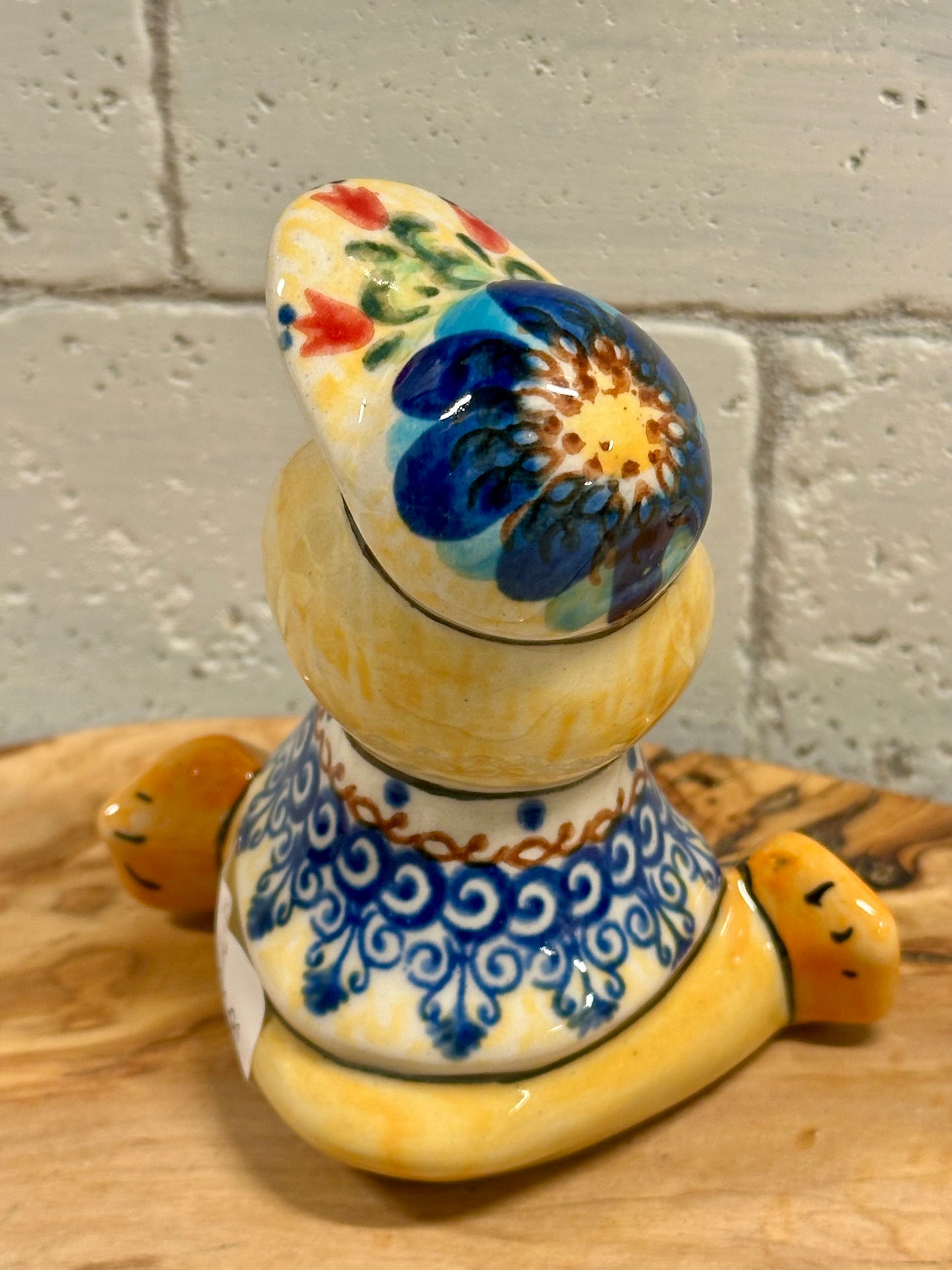 Vena, Autumn Burst Baby Duck with Cap Figurine