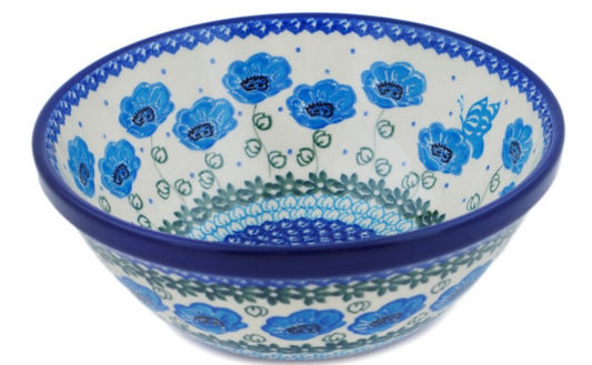 Ceramika Artystyczna Polish Pottery, Unikat Morning Poppies Bowl