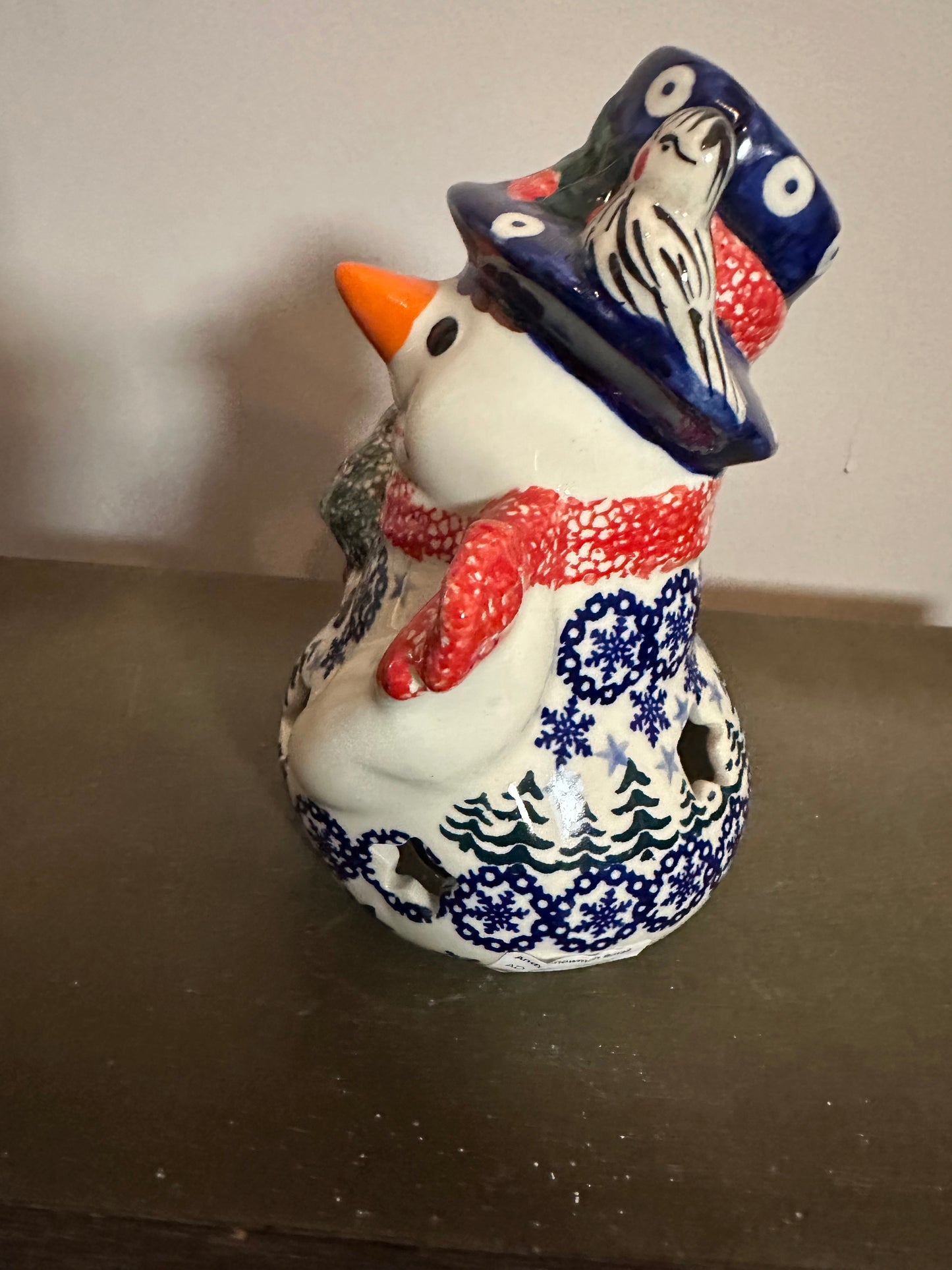 Andy, Christmas Trees & Snowflakes, Snowman Holding Tree, Bird on Hat, Luminary