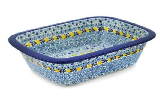 Ceramika Artystyczna Polish Pottery, Lemon Season, Rectangular Baker