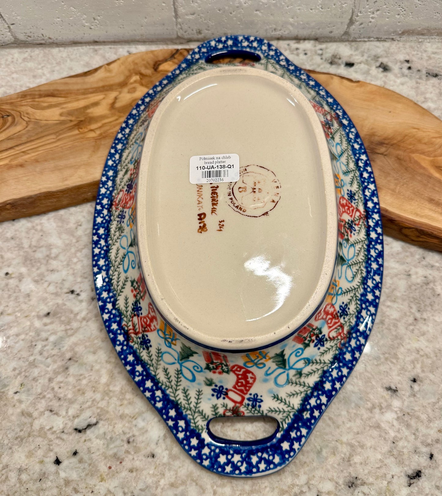 Vena, Christmas Bounty, Bread Tray with Handles