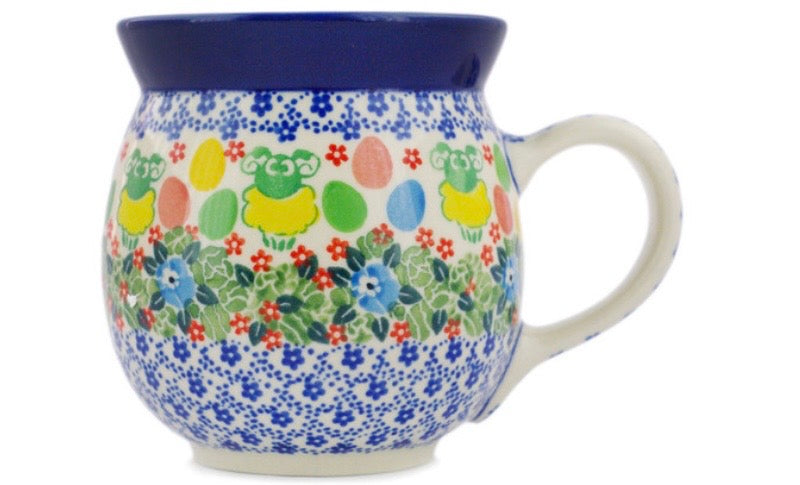 Ceramika Artystyczna, U5193, Sheep and Eggs, Large Bubble Mug