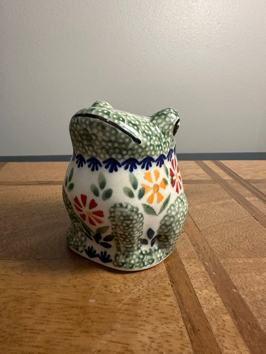 Manufaktura Polish Pottery Marigold Sitting Frog