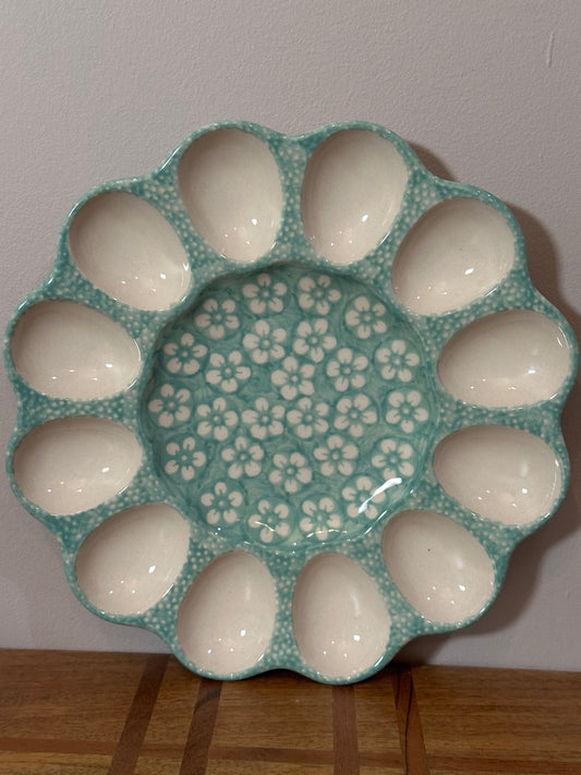 Manufaktura, Mint Blossom, Egg Plate