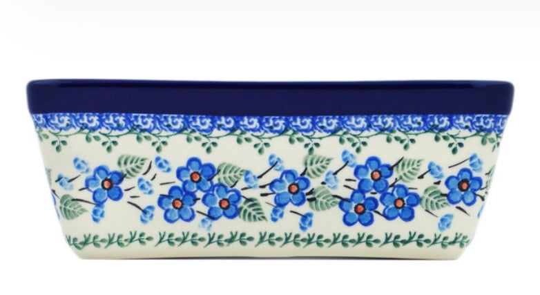 Ceramika Artystyczna, Blue Blossom, Loaf Pan 8"