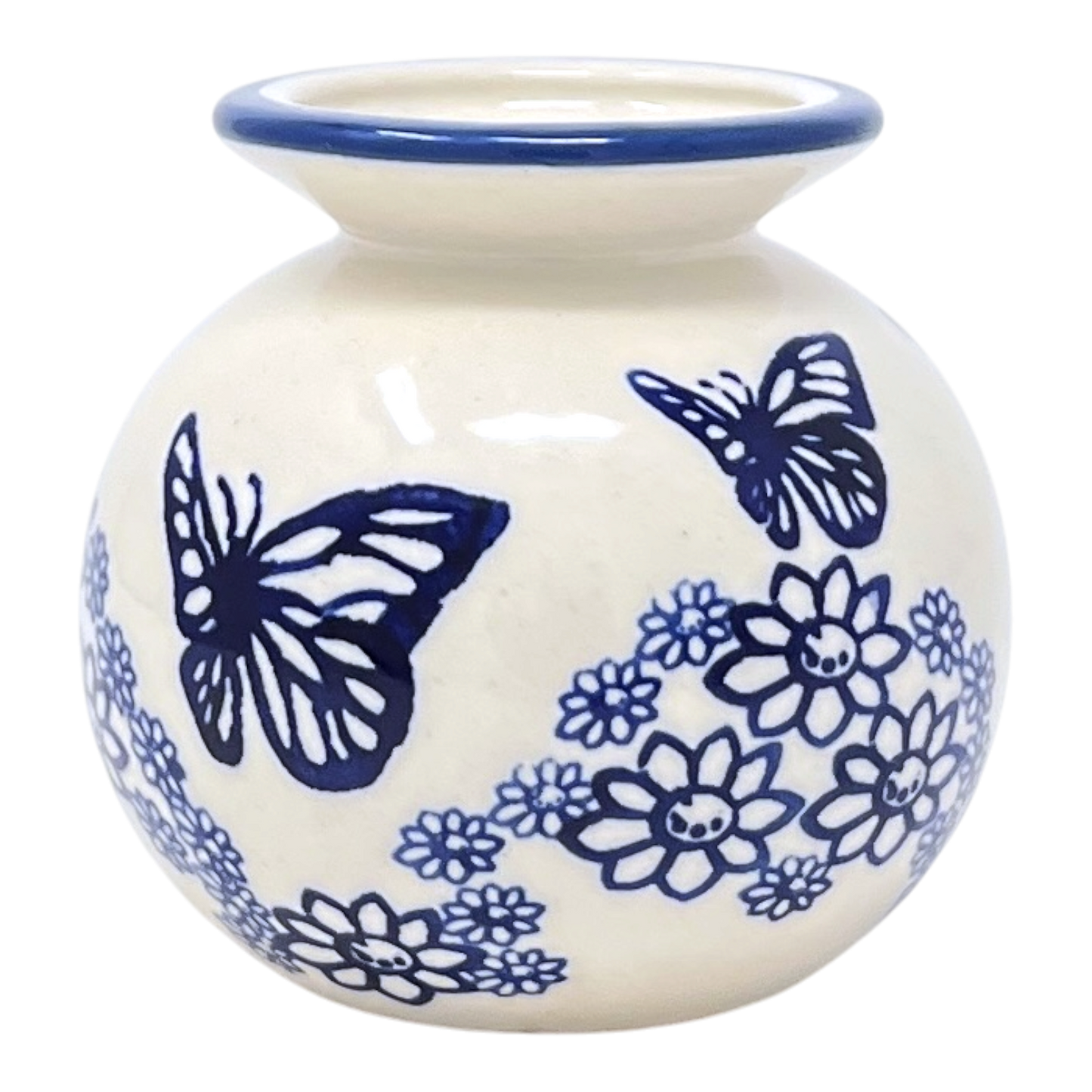 Vase, Bubble, Small 3.75" in "Butterfly Garden" by Manufaktura