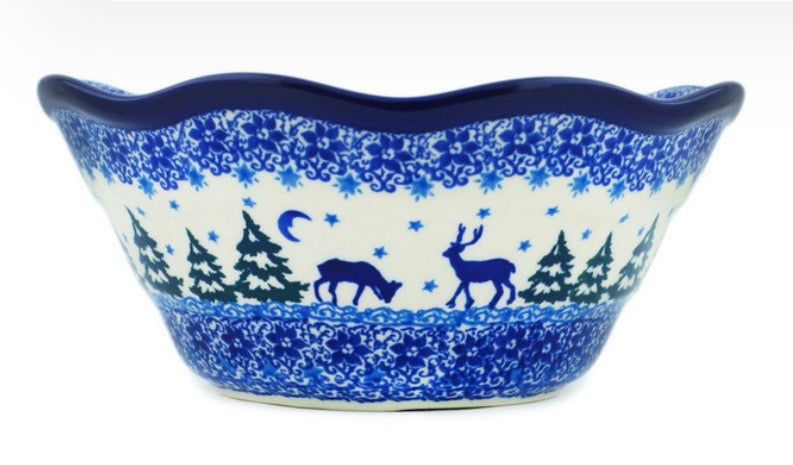 Ceramika Artystyczna, Forest Night, Scalloped Bowl