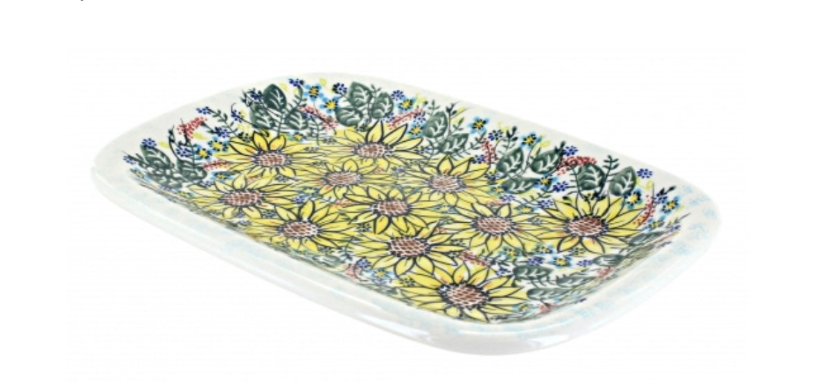 Vena, Sunflower Maze, Medium Rectangular Serving Tray