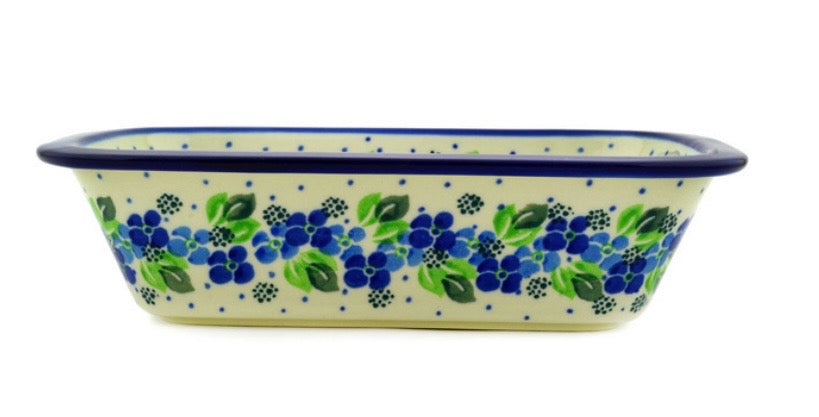 Ceramika Artystyczna, Blue Phlox, Rectangular Baker
