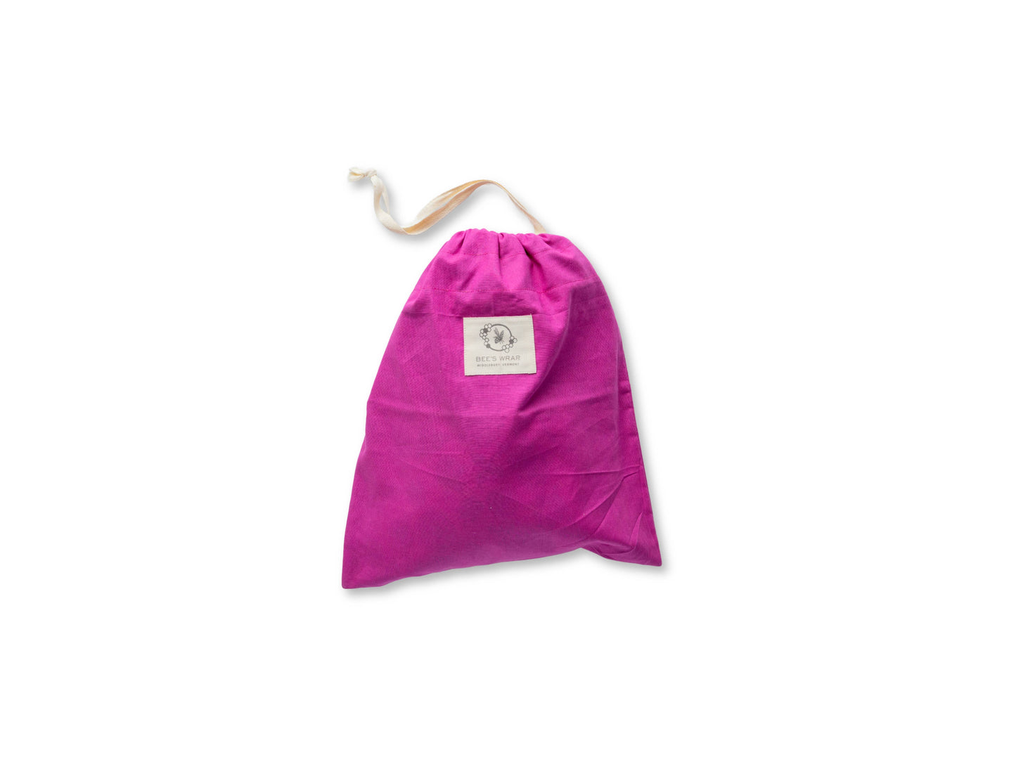 Bee's Wrap, Artisan Bread Bag - Magenta, Meadow Magic, Lined Bees Wrap