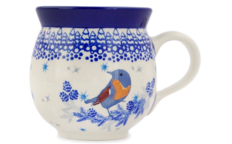 Ceramika Artystyczna, Snowcap Songbird, Medium Bubble Mug