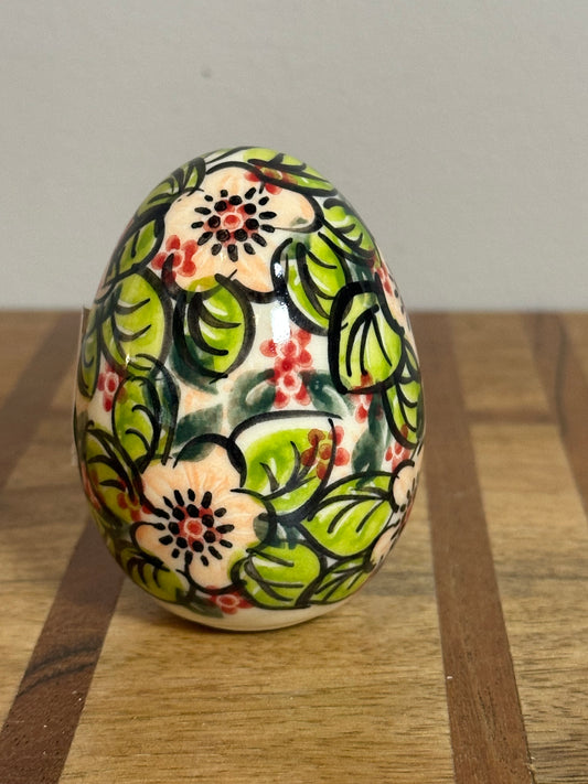 Vena, A553, Pink Flowers, Large Egg Figurine