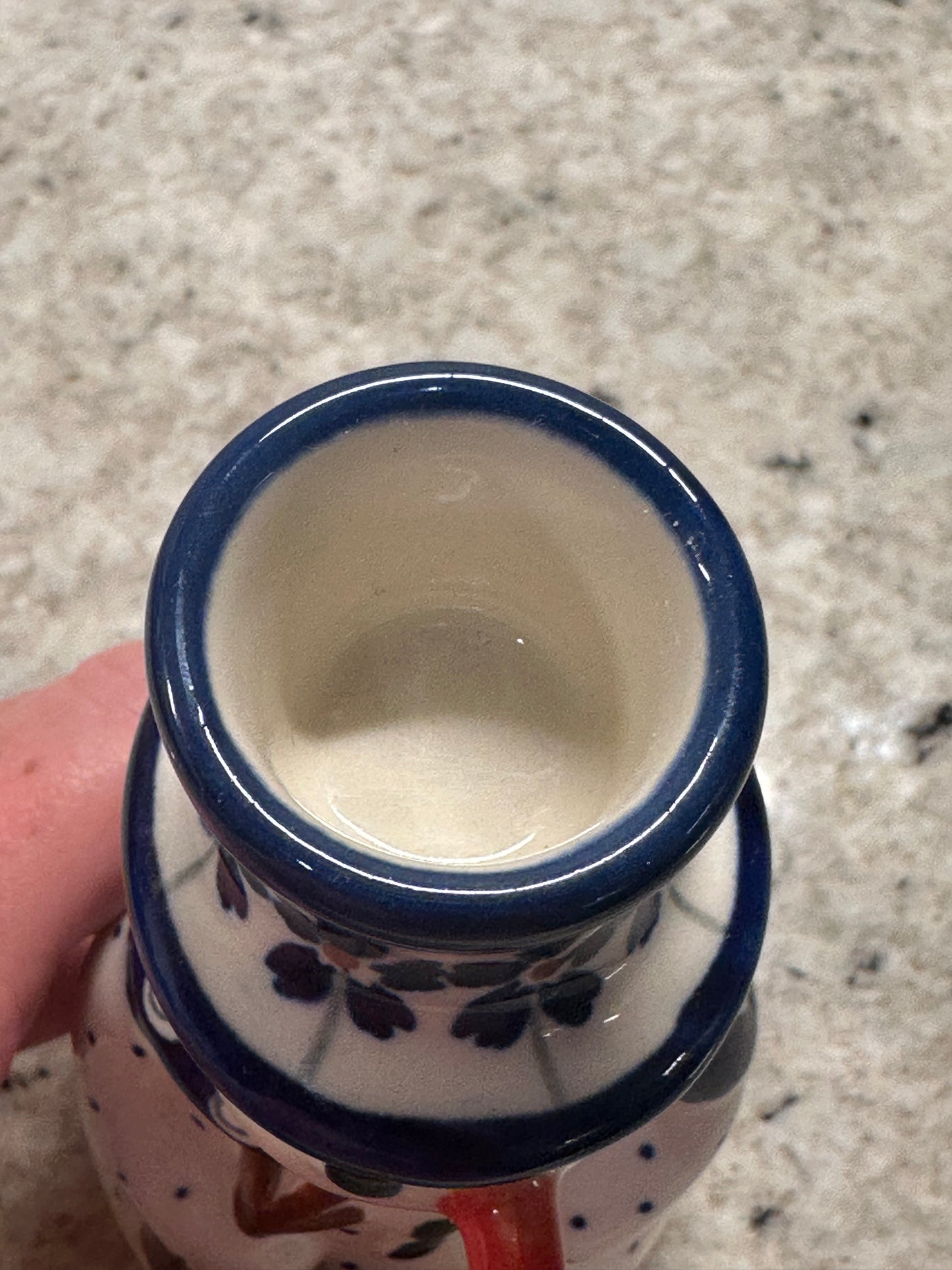 Zaklady Polish Pottery, Flowering Peacock, Snowman Candle Holder Figurine