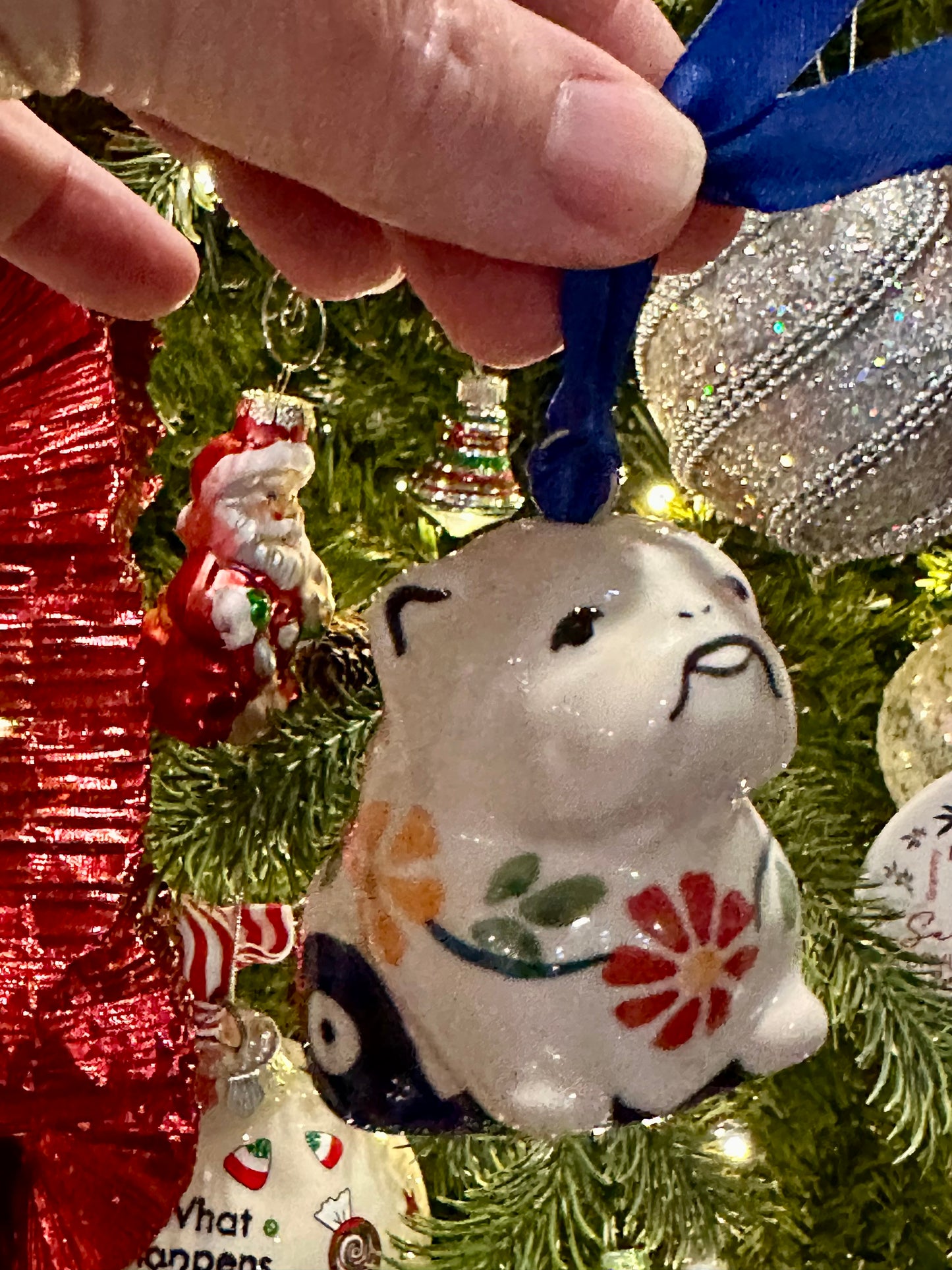 Manufaktura Pinwheels Bulldog Ornament