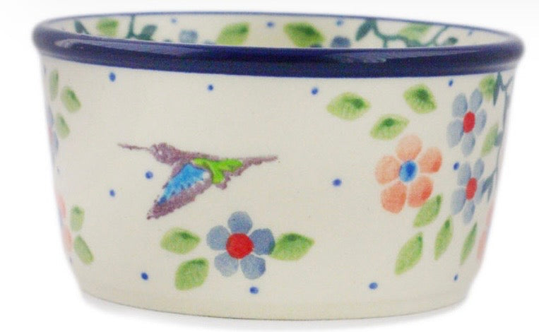 Ceramika Artystyczna, U5167 Verdant Hummingbird Spring, Ramekin Bowl