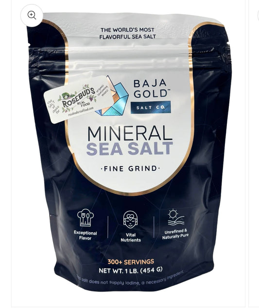 Rosebud's Real Food, Baja Gold Sea Salt 1 Lb