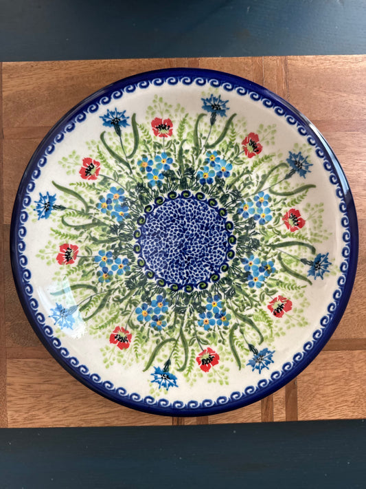 Kalich Polish Pottery, Unikat Art Level 1, Meadowy Breeze, 10.5" Dinner Plate