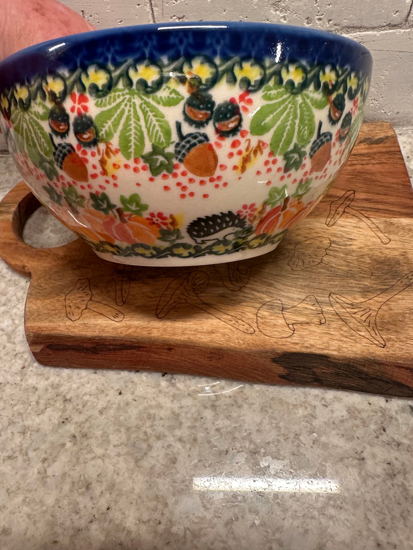 Kalich, Acorn, Hedgehog, Pumpkin Bowl 6" x 3"