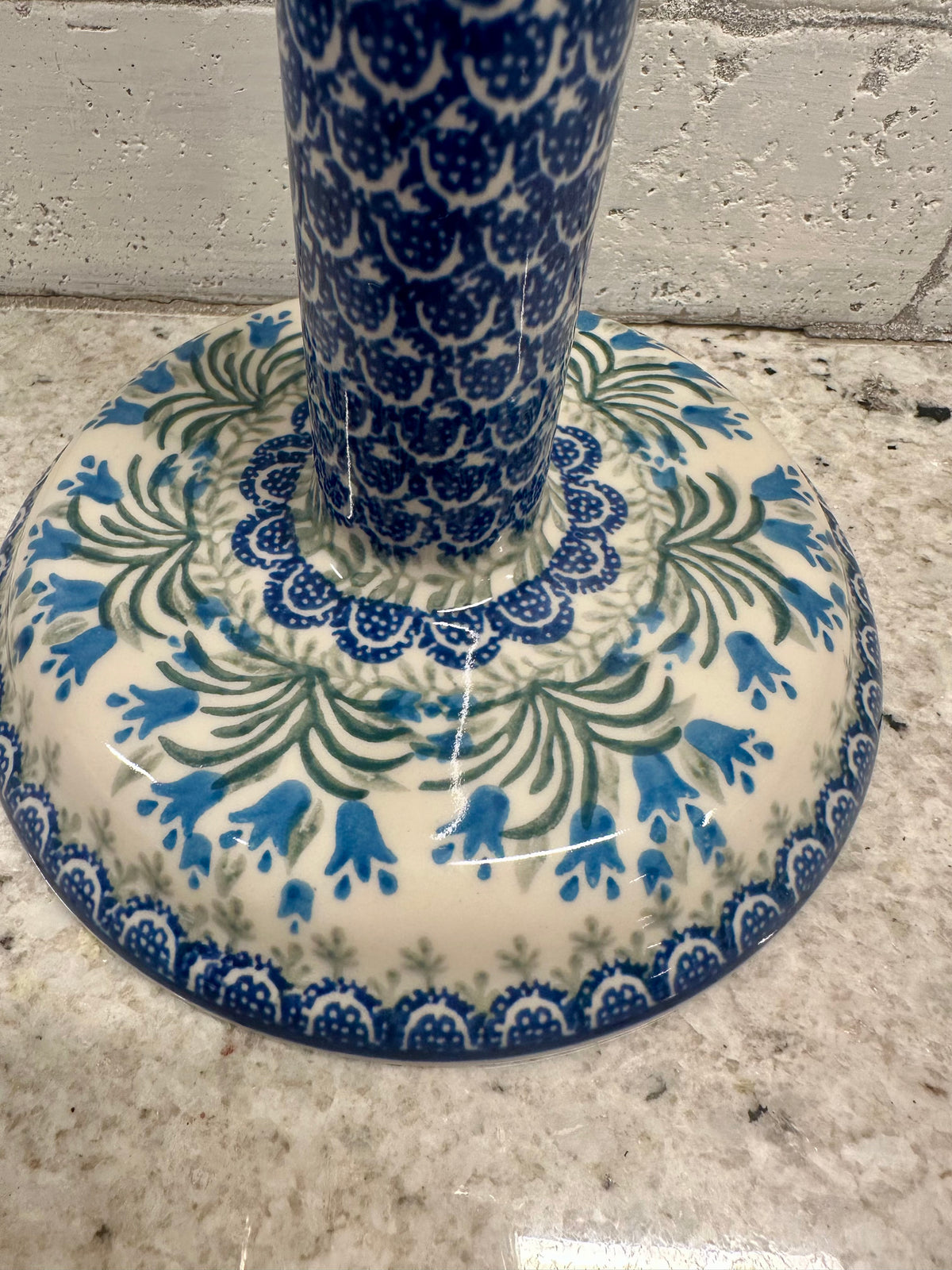 Ceramika Artystyczna, Blue Tulip Bouquet, Paper Towel Holder