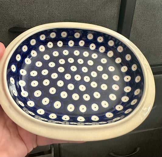 Zaklady, Traditional Pattern, Owl's Eye, Oval Dish, 6"