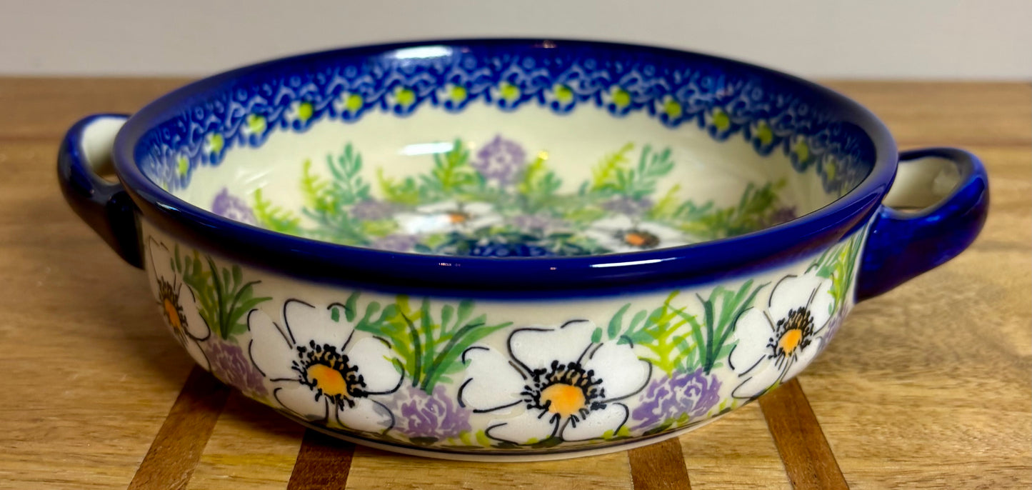 Kalich, Art Level A, White & Purple Flower, Baker with Handles