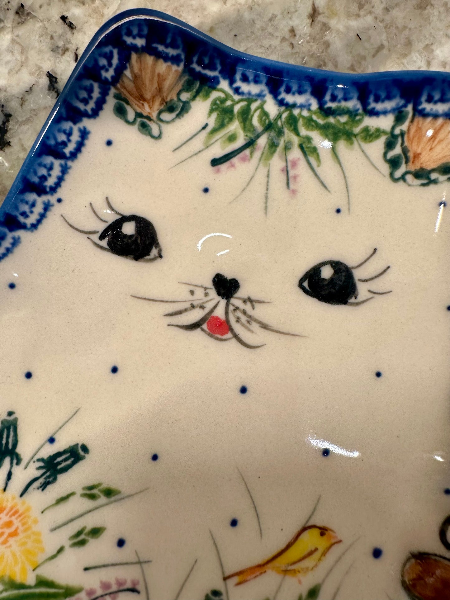 Kalich, Art Level A, Brown Paw, Kitty Cat Plate