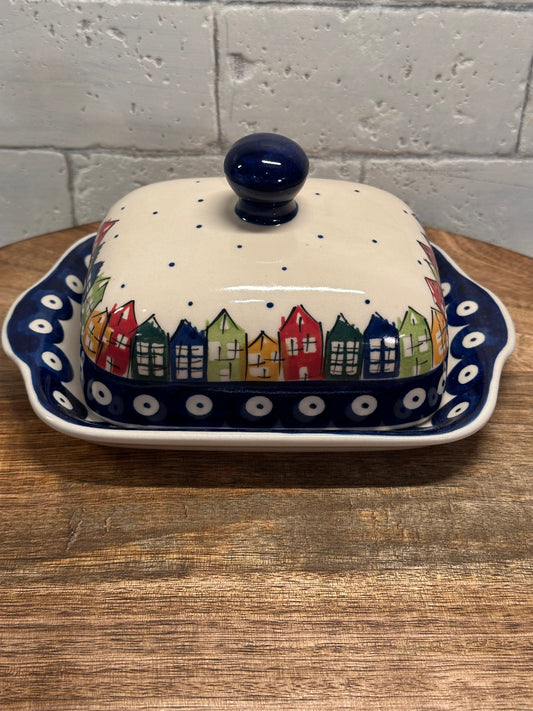 Ceramika Amfora Polish Pottery, Polish Houses, Butter/Cream Cheese Dish