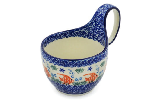 Ceramika Artystyczna Polish Pottery, Angel Fish, Loop Mug/Bowl
