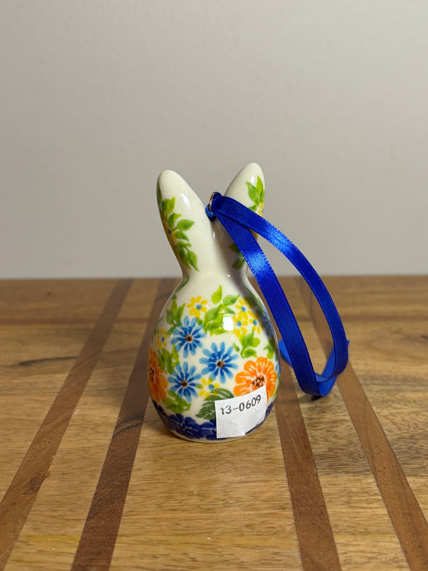 Kalich, Blue, Yellow, Orange Bunny Ornament
