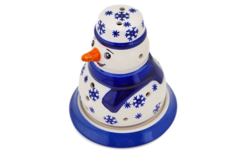 Manufaktura, Winter Butterfly, Luminary Snowman Figurine