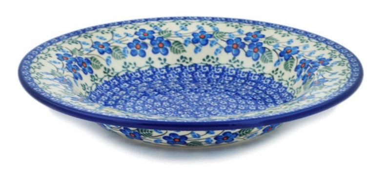 Ceramika Artystyczna, Blue Blossom, Pasta/Serving Lipped Bowl