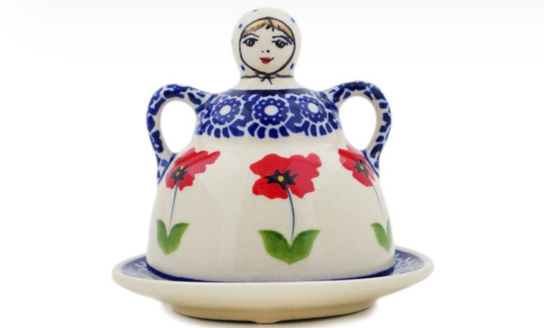 Manufaktura, Wind Blown Poppies, Cheese Lady 4"