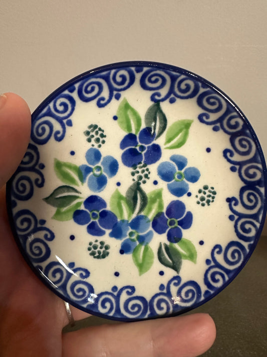 Ceramika Artystyczna, Blue Phlox, Coaster/Mini Plate