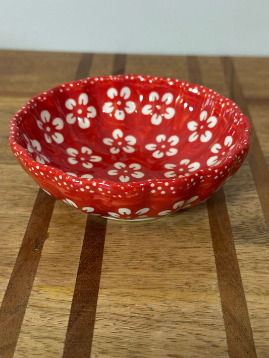 Manufaktura, Red Blossom, Scallop Bowl