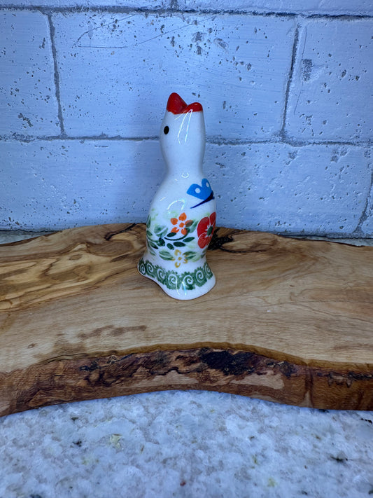 Ceramika Bona Polish Pottery,  Unikat Ring Of Meadows, Pie Bird