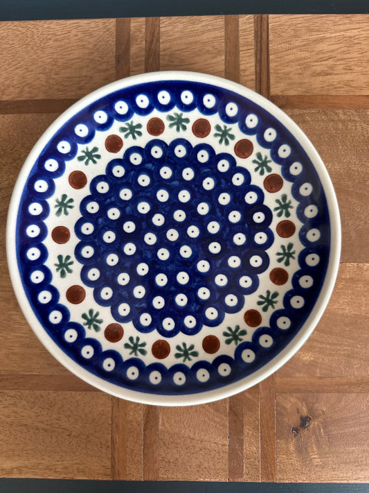 Zaklady Polish Pottery, Preowned, Traditional Mosquito Pattern, 7.5" Plate