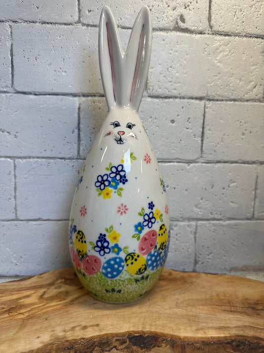 Vena, Flowers and Egg Patch, Large Bunny Figurine  11"