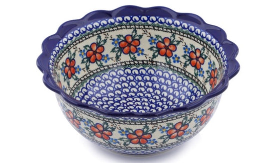 Ceramika Artystyczna, Lancaster Rose, Scalloped Bowl