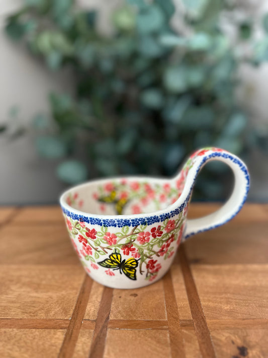 Ceramika Amfora Polish Pottery, Winged Spring, 16 oz. Loop Mug
