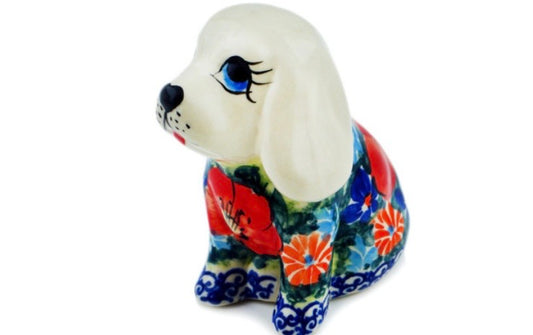 Ceramika Nina, Unikat Pond Flowers, Dog Figurine