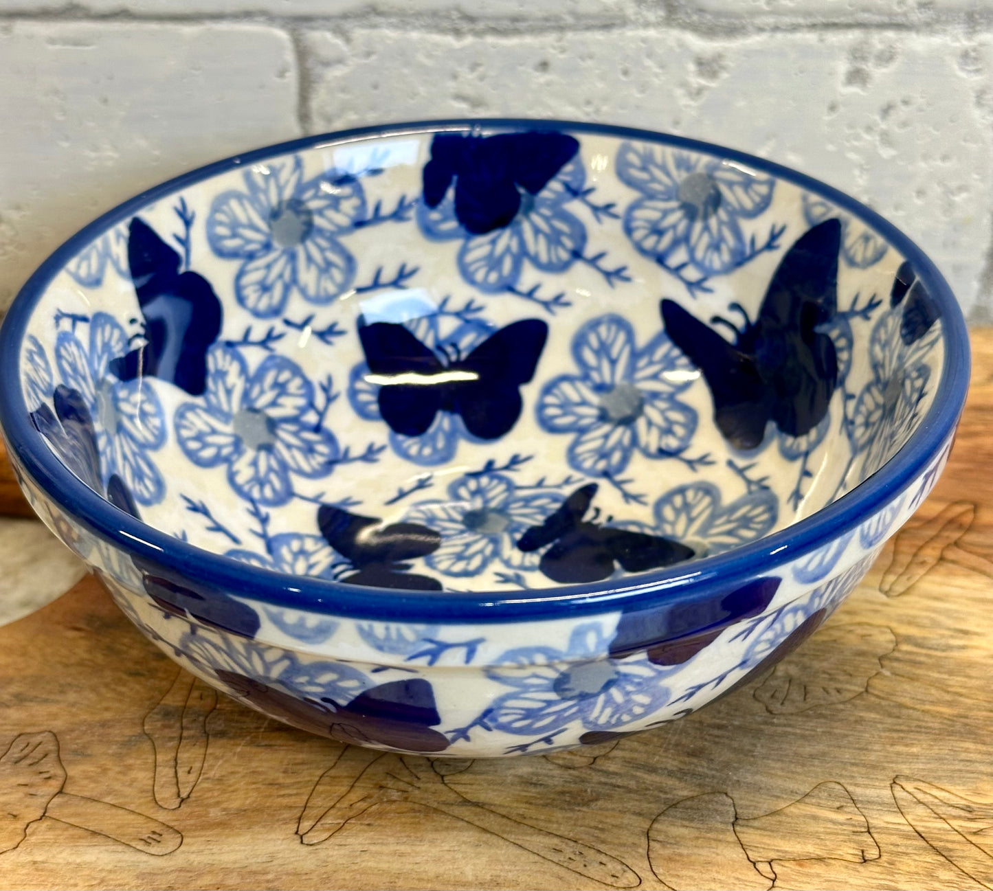 Manufaktura, Blue Butterfly, Bowl 6"