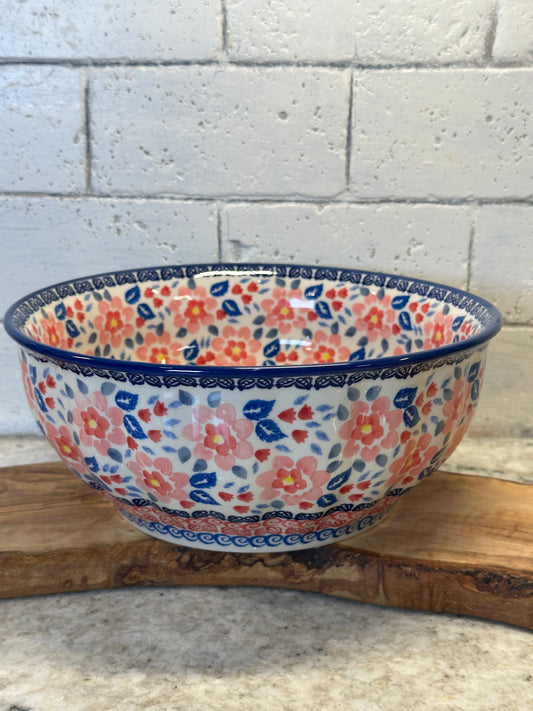 Manufaktura, Calico, Scalloped Serving Bowl