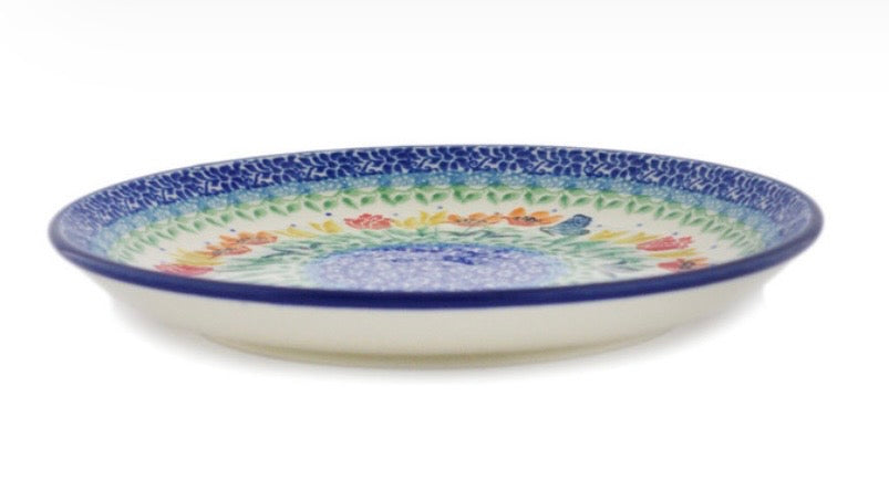 Ceramika Artystyczna, Butterfly Summer Wreath, Dessert/Luncheon Plate 8"
